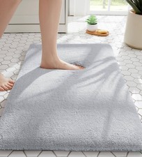 Bathroom Rugs 24x17 Light Gray - Thick Memory Foam Bath Mat, Ultra Soft Plush