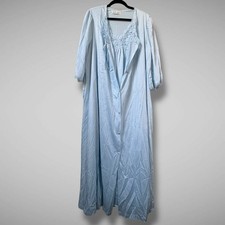 VTG Collectibles JCPenney 2PC Blue Geometric Nightgown/Robe Cottagecore XL USA