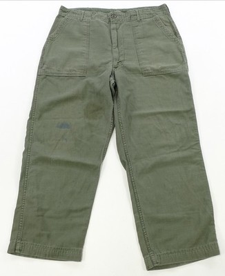 パンツ 1969 US Army OG-107 Baker Pants 32x31 Rare VTG US Military OG-107 1969 Sateen Type I Fatigue Baker Pants