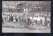REAL PHOTO VICCO KENTUCKY CHURCH BAPTISM CEREMONY RIVER POSTCARD COPY