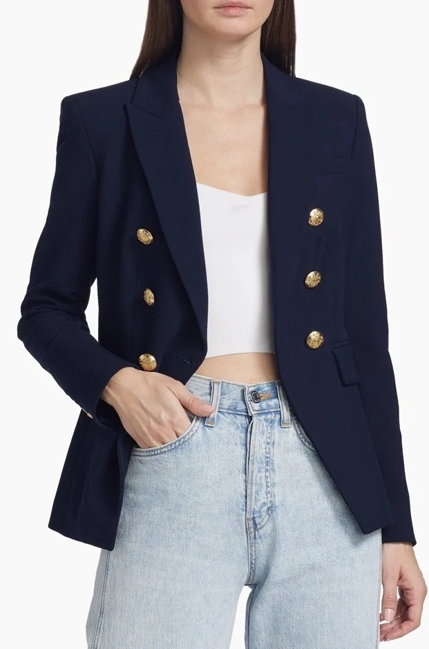 New Veronica Beard Miller Dickey Jacket in Navy Size 8 $695 - Image 3 of 4
