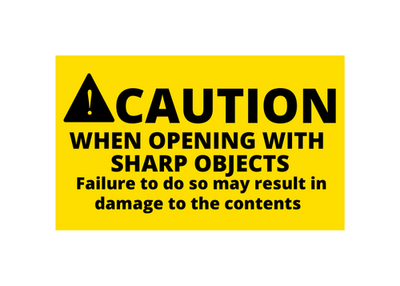 #ad Shipping Labels 2x4 Caution Sharp Objects 500 labels per roll 1 12 Rolls $95.00