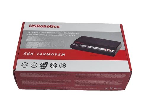 US Robotics V.92 USR5686E 56K External Serial Modem Complete in Box