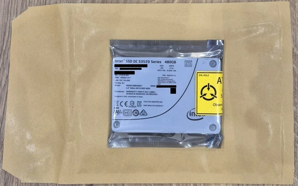 Intel 480GB MLC SSD DC S3520 2.5" SATA 6Gb/s SSDSC2BB480G7 Solid State Drive - Image 2 of 4