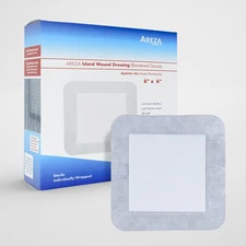 Areza Medical Bordered Gauze Island Dressing 6x6 Sterile Latex-Free 30 Pack