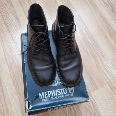 Men Mephisto Boots Black Leather 44 - Bild 1 von 4