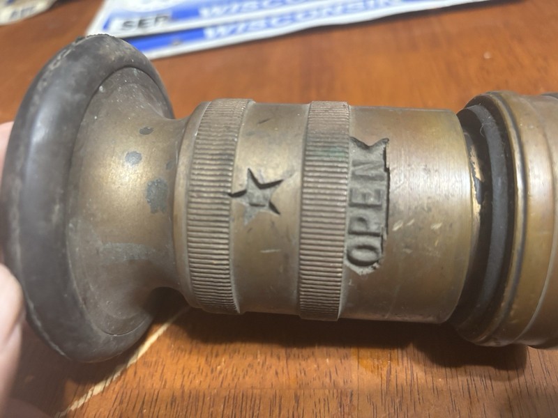 Antique Elkhart Brass Mfg Co Portable Spray Fire Nozzle  742-48 sm Star