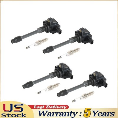 4X Ignition Coil & 4X Spark Plug for Honda Civic 1.5L Turbo 3052059B013 UF781