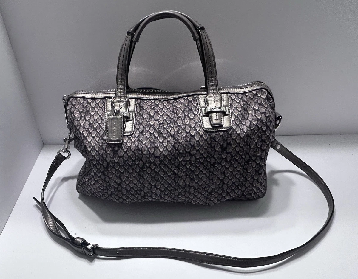 Coach Python Zip Satchel/Top Handle Bag Handbags & Bags for Women