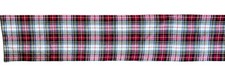 Christmas Plaid Table Runner 64x15 Red White Holiday Tartan Decor Traditional