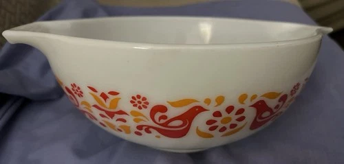 #443 Vintage PYREX Friendship birds Cinderella bowl 2-1/2 quart 2.5