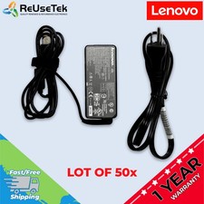 50 Lot Genuine OEM Lenovo  45W AC Adapter Laptop Charger 20V Yellow Square Tip