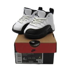 Nike Air Jordan 12 Retro Taxi TD Toddler Size 4C White Black 850000-117