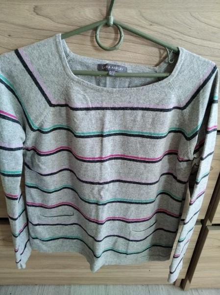 Women Laura Ashley Sweater Grey 40 / L / 48 #A3VA