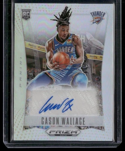 2023-24 Panini Prizm Deca #DS-CAS Cason Wallace Signatures Prizms Silver