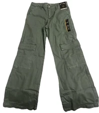 Art Class Brand Cargo Mid Rise Pants Size 14 Wide Leg Size 14 Girls In Green