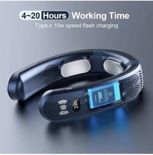 Personal Air Conditioner 6000mAh Neck Fan Rechargeable 3-Speed Portable Neck Fan
