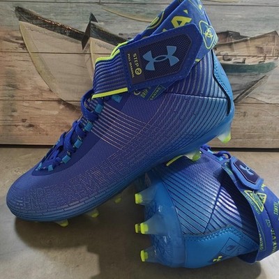 Under Armour Men's UA Football Cleats Size 12.5 Highlight MC Blue 3023716-404