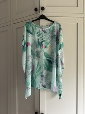 Joules Women’s Green Pattern Chiffon Beach Cover Up One Size New