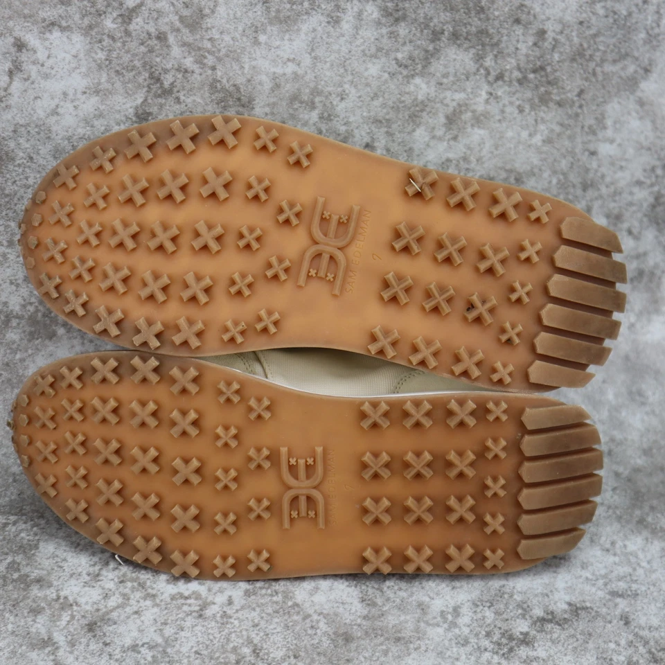 Sam Edelman Langley Sneakers Ivory White Beige Leather Suede Womens Size 7 M - Image 4 of 4