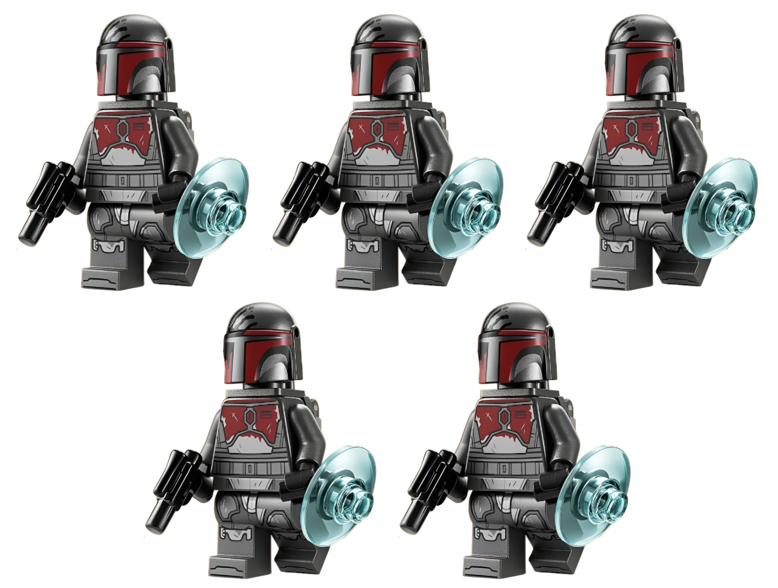 LEGO Star Wars Mandalorian Super Commando Minifigure Trooper LOT of 5x 75449 NEW
