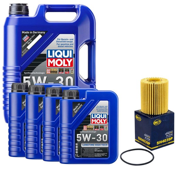 MotoröL Set High Tech 5W-30 Liqui Moly 9 Liter + ÖLfilter FüR Lexus GS LS 460 F4-image