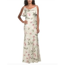 ADRIANNA BY ADRIANNA PAPELL Sleeveless Floral Gown, Green NWT Size 2