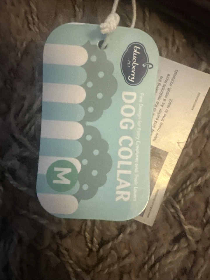 Collar para perro Blueberry Pet grande M ROJO nuevo material reflectante Scotch Lite 3M Foto 3 de 4