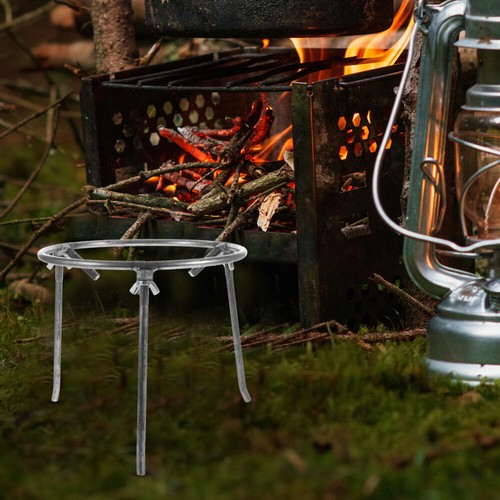 Camping Tripod Campfire Stand Carbon Steel Grill Open Fire Cooking Stand for - Picture 9 of 12