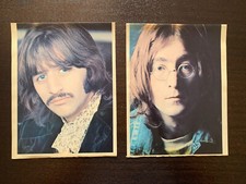 Vintage Set of 2 JOHN LENNON RINGO STARR Beatles 8 x 10 Poster White Album 