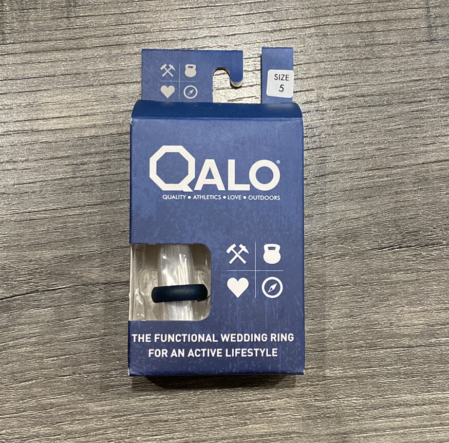 Qalo Womens Functional Wedding Ring Silicone Womens Size Slate Grey