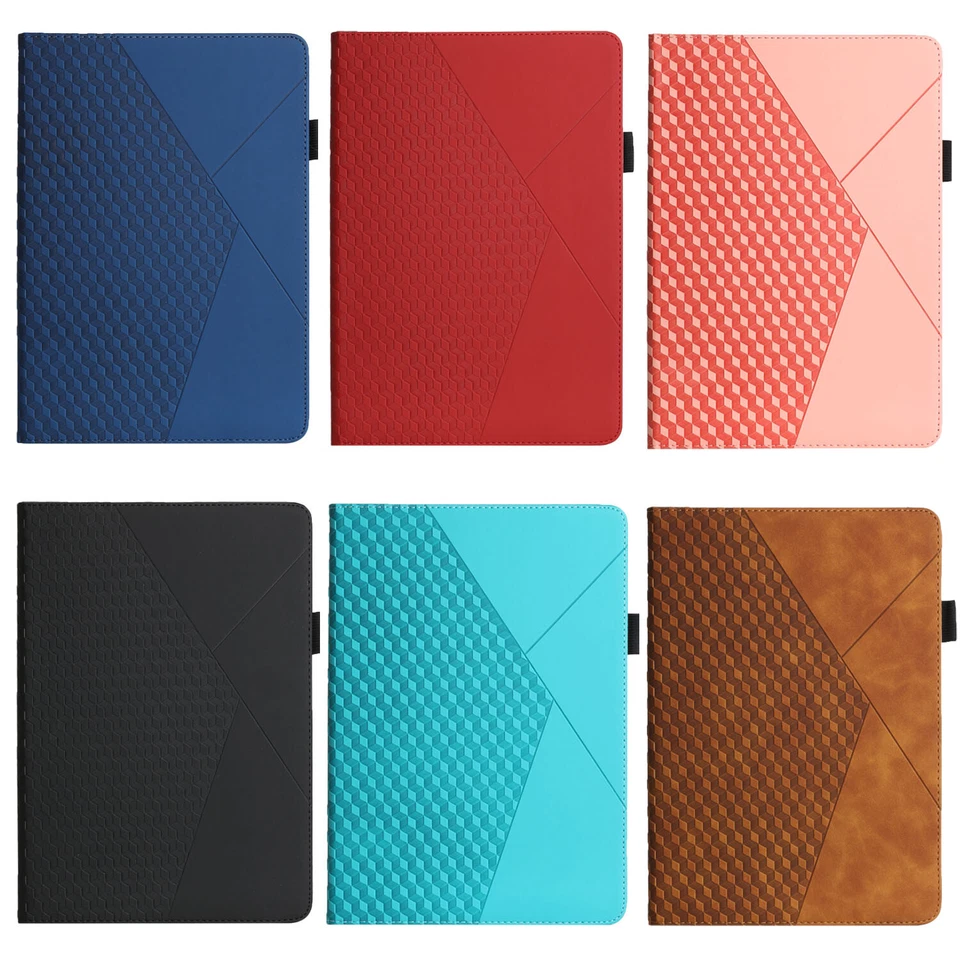 Folio Cube Pattern Leather Auto Smart Sleep/Wake Stand Case Cover For Apple iPad - Image 2 of 4