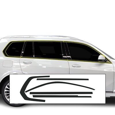 Fits BMW X7 2019-2022 Side Chrome Delete Decal Blackout Vinyl Dechrome Film