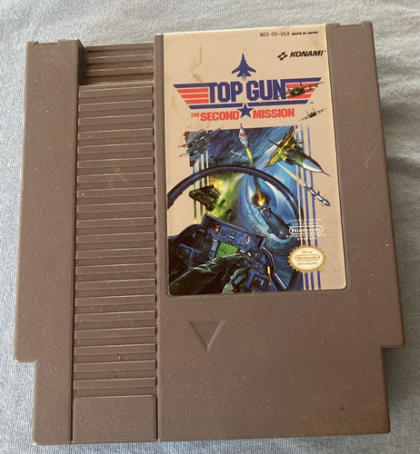 VINTAGE Top Gun Second Mission NES Nintendo Game Authentic Cartridge Original