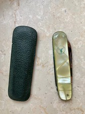 Mercedes Benz Taschenmesser Hugo Hoppe Solingen rostfrei 1950er Etui