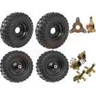 6" Front Rear Wheels 4.10-6 Tire Rim 4.10x6 Steering Spindle Hubs Go Kart ATV