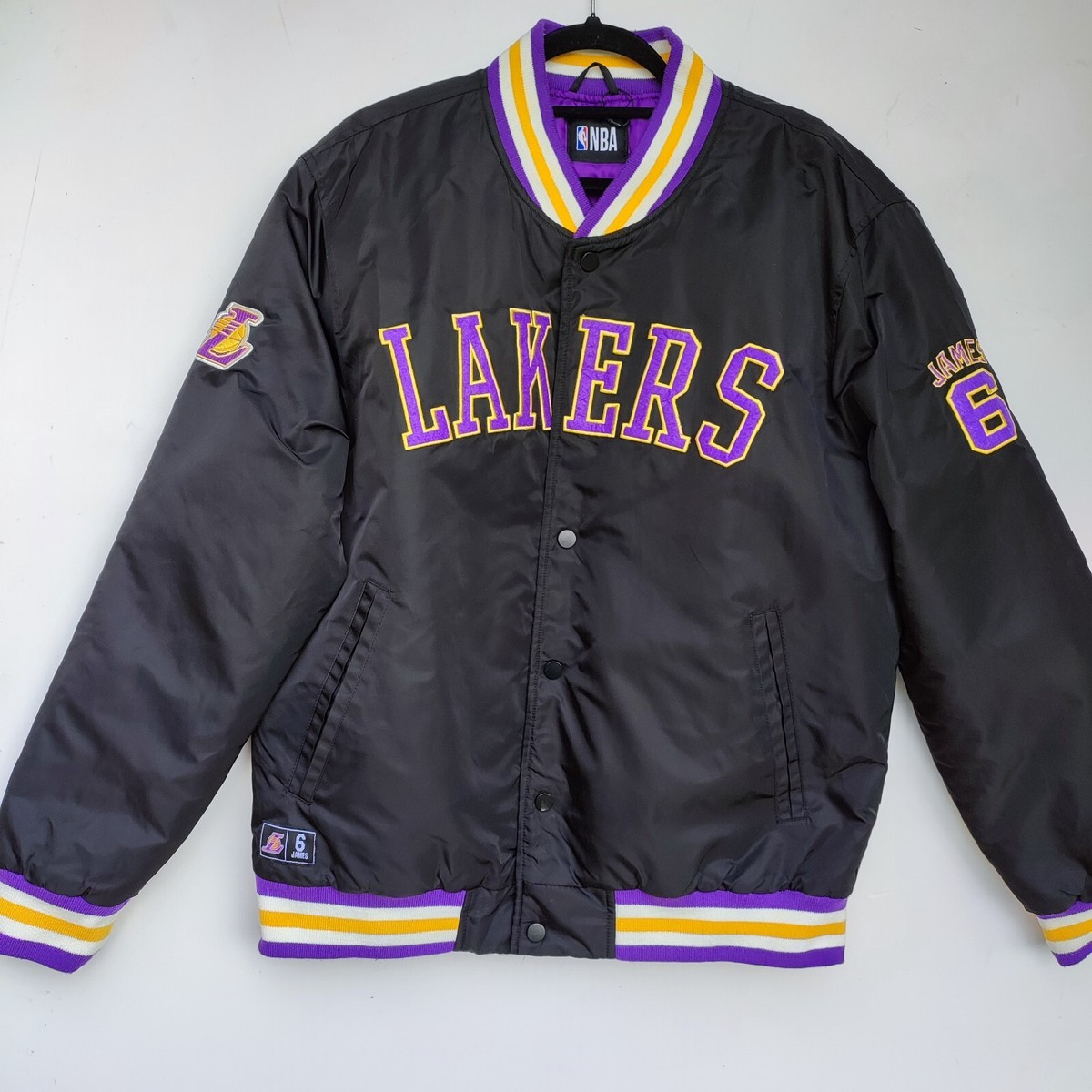Lakers NBA Basketball James 6 Bomber Primark Jacket | Men's Large