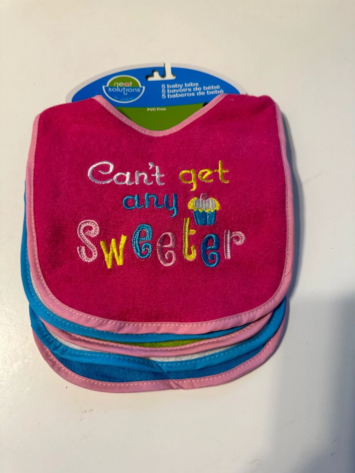 Neat Solutions Cotton Polyester Baby Bib, 5 pk girls
Opens in a new window or tab