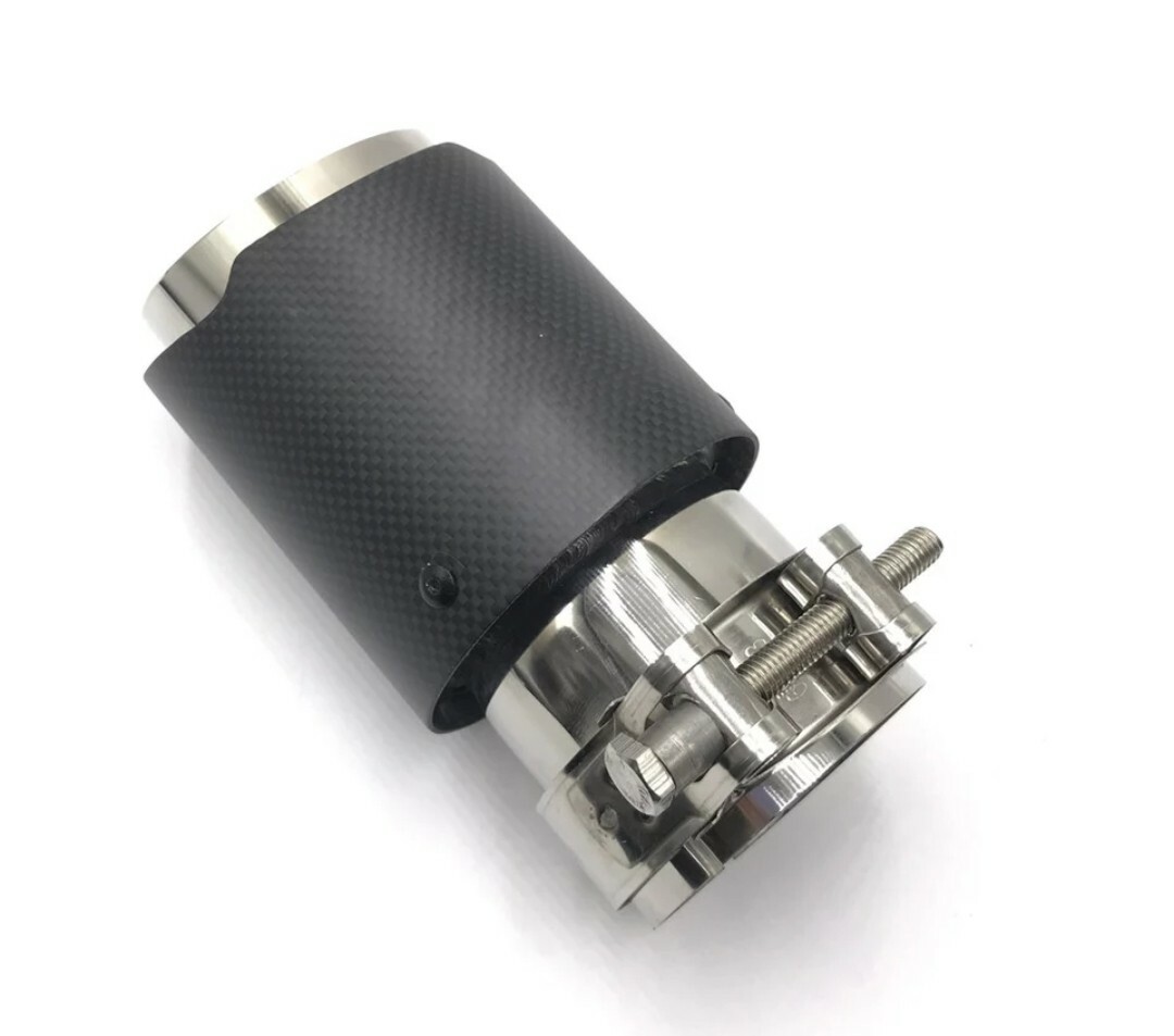 Embout échappement carbone noir mat universel pour auto compacte - 3