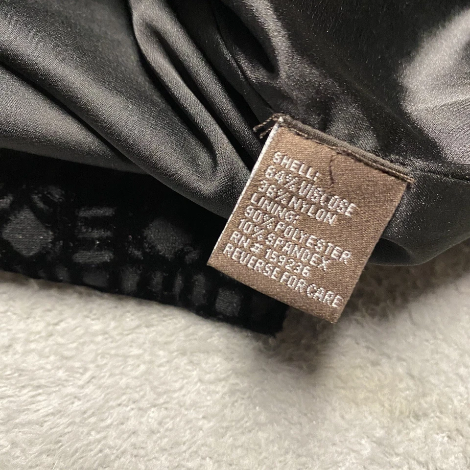 Vestido Midi J McLaughlin Murphy Tamanho 6 Preto Veludo Bainha Geométrica Elegante - Imagem 3 de 4