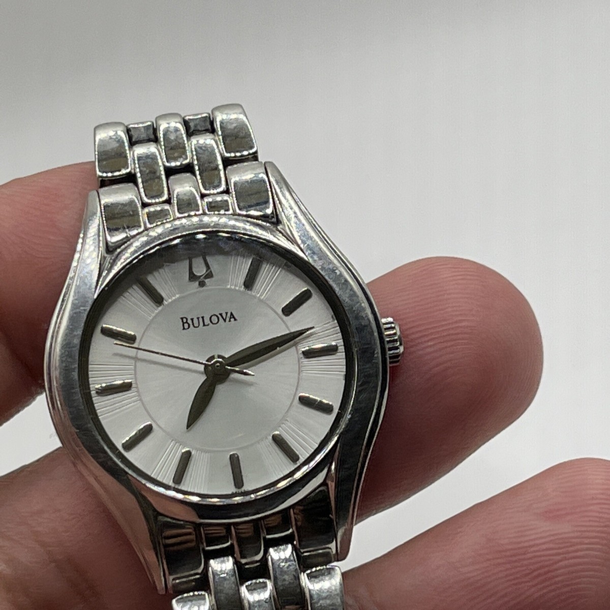 Bulova Womens Watch Analog Dial Bracelet Band Quartz Silver 