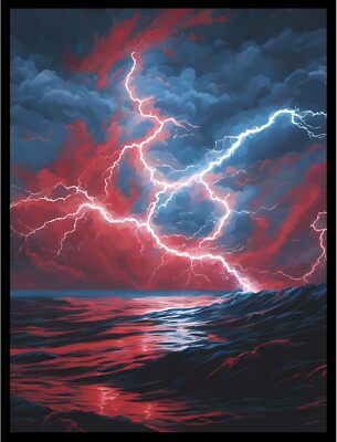 MTG Izzet Blue/Red Storm - 100ct Matte TCG Card Art Sleeves by Ai Armor