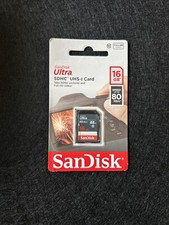 SanDisk 16GB Ultra UHS-I SDHC 80 MB/s Memory Card