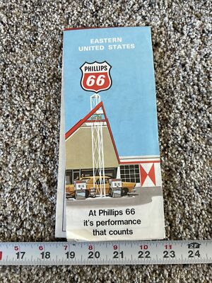 Vintage 1970 Phillips 66 Eastern United States Road Map