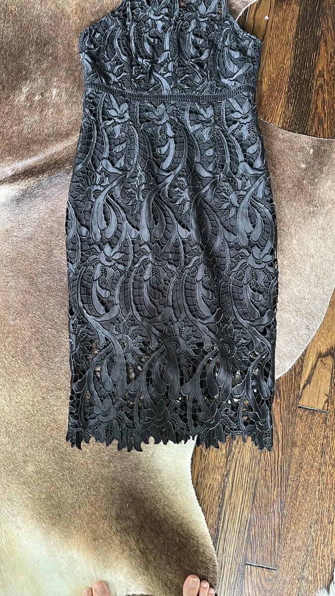 $130 BARDOT "PARIS" HIGH NECK ALL LACE SHEATH DRESS BLACK SIZE 8 M | eBay