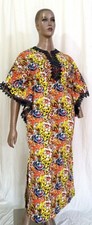 African Dress with Stone and Lace Accent, Pockets and Side Slits. Fitted. Classy