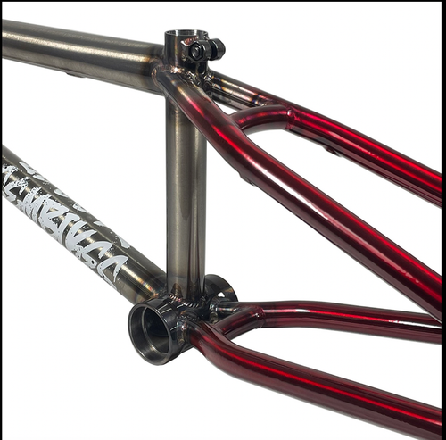 S&M BIKES DAGGER FRAME 20.5 BLOODY FADE RAW PARK 20.5" BMX GLOSS CLEAR RED - Picture 4 of 5
