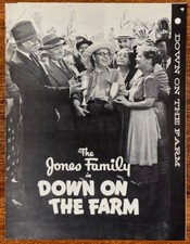 DOWN ON THE FARM Original Movie Pressbook Jones Family Comedy r50s