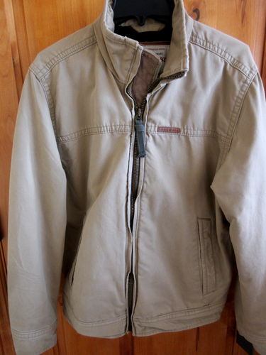 ABERCROMBIE & FITCH VTG SIZE M BARN CHORE COAT CAMEL WOOL LINING COTTON TWILL - Picture 3 of 12