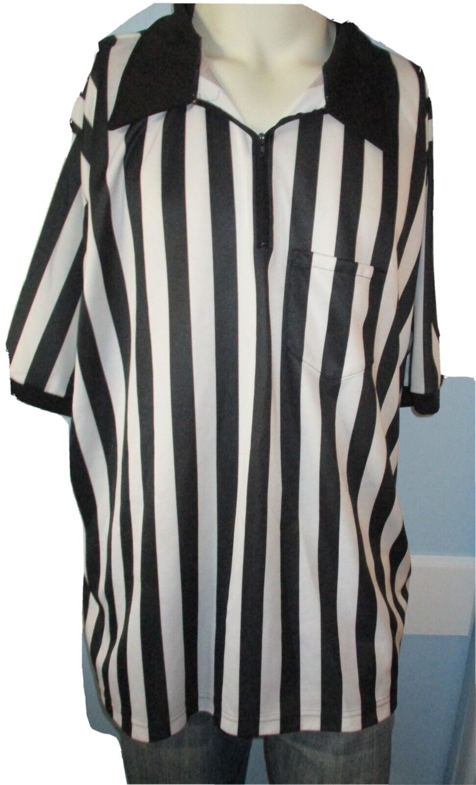 Honig's Whistle Stop 1/4 Zip Black with White Stripes Umpire shirt USA 4X Large eBay